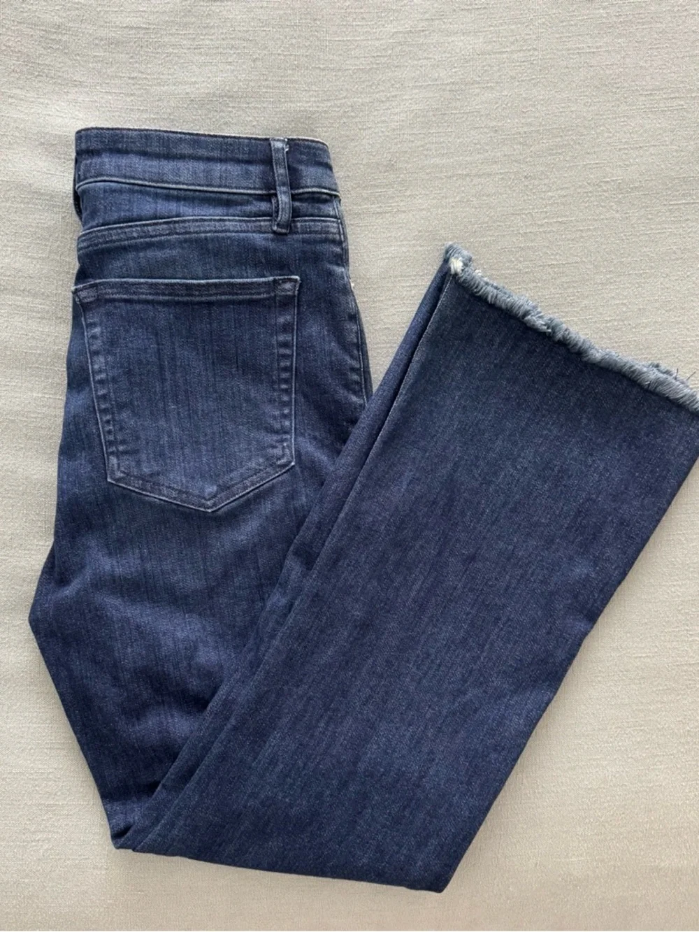 FRAME LE CROP MINI BOOT NAPLES FRAYED DESIGNER JEANS SZ 28 - Picture 11 of 16
